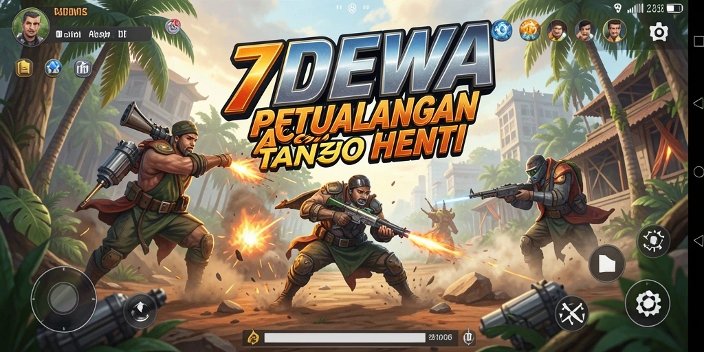 Screenshot gameplay 7DEWA yang intens dan mendebarkan.