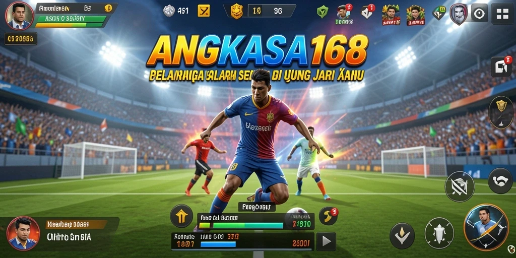 Tampilan gameplay olahraga yang menegangkan dan penuh aksi.