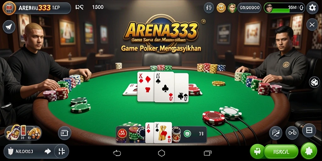 Tampilan gameplay Poker yang mengasyikkan dan penuh strategi.