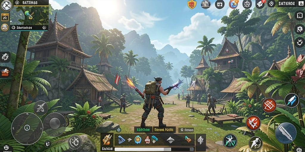 Tampilan gameplay yang menarik di dunia terbuka BATIK168.