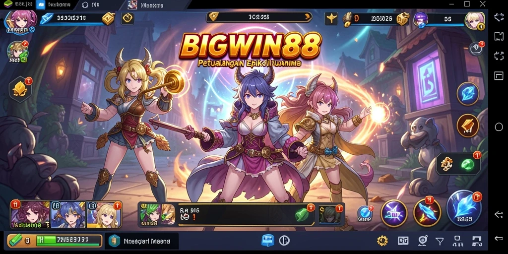 Tampilan gameplay menarik dari BIGWIN88 dalam dunia Anime yang penuh warna.