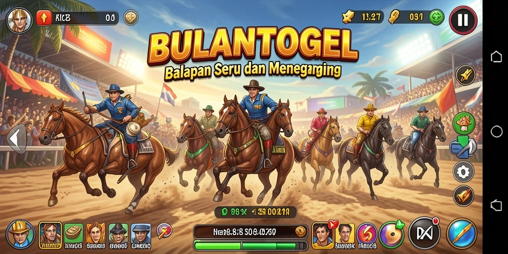 Tampilan gameplay menarik dan penuh aksi balapan seru di BULANTOGEL.