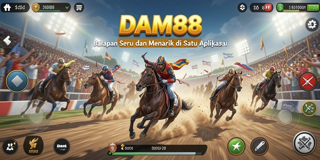 Gameplay balapan menegangkan dengan trek dan kendaraan yang bervariasi.