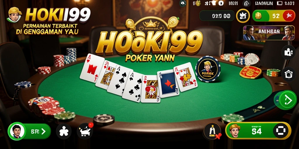 Screenshot HOKI99 menampilkan gameplay seru permainan Poker.