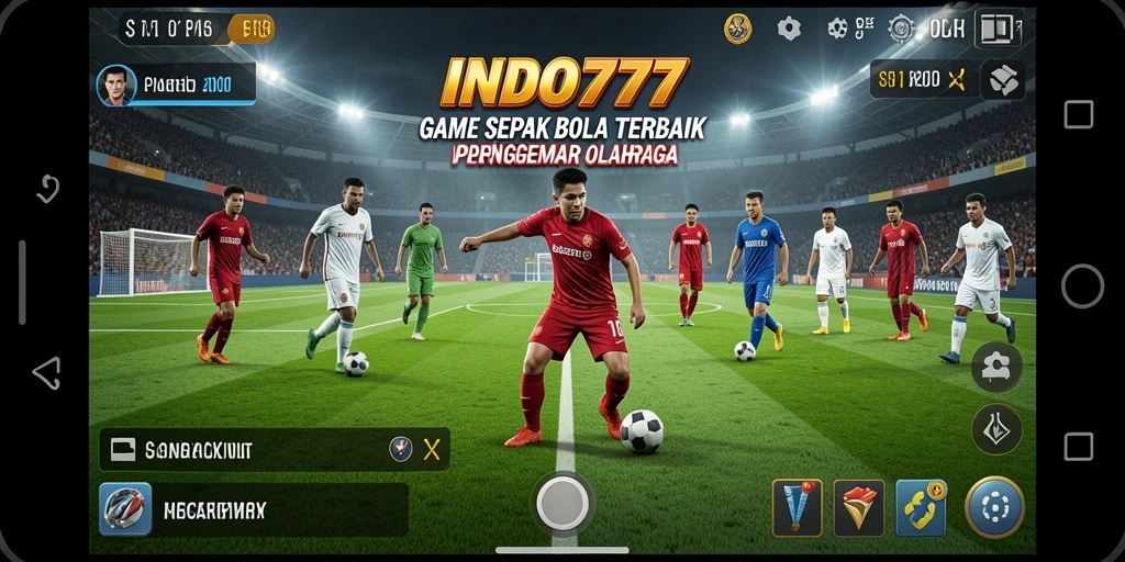 Tampilan gameplay mendebarkan dari INDO777 yang penuh aksi sepak bola.