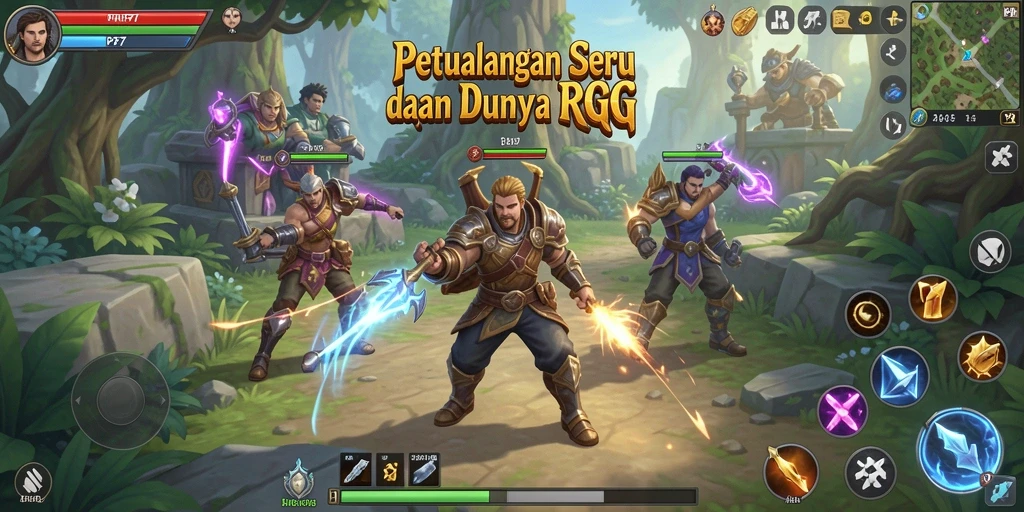 Gambaran gameplay RPG yang menegangkan dan mendebarkan di PP7.