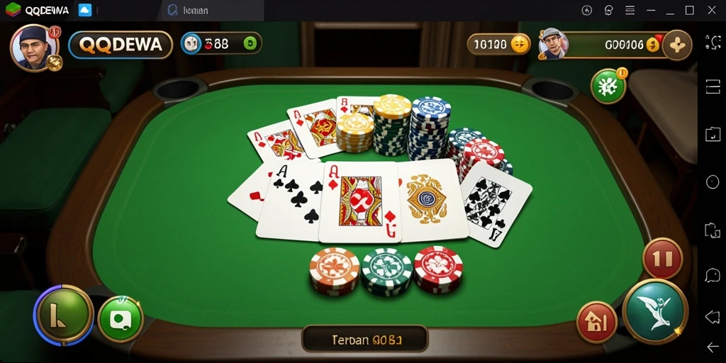 Gameplay seru dalam permainan Gaple QQDEWA.