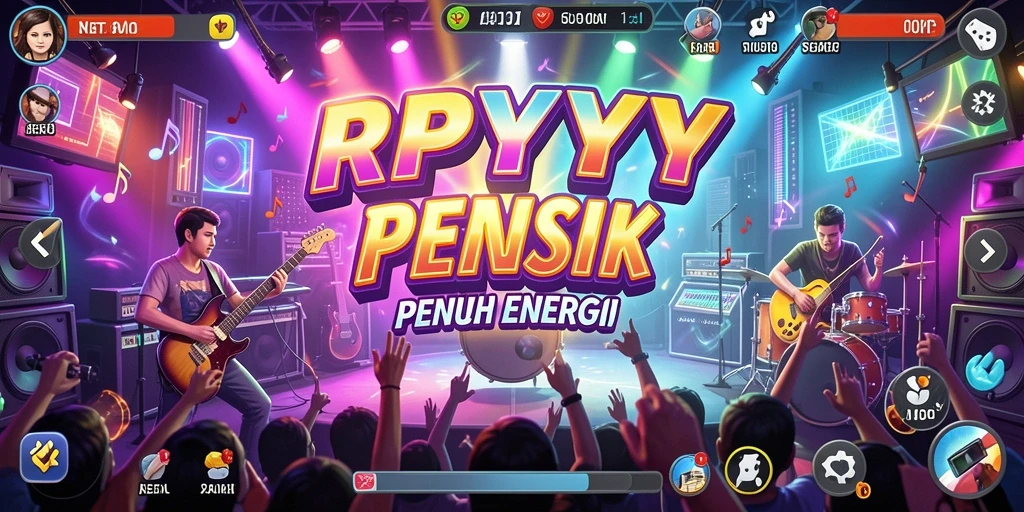 Tampilan screenshot RPYYY menampilkan gameplay musik yang mendebarkan.