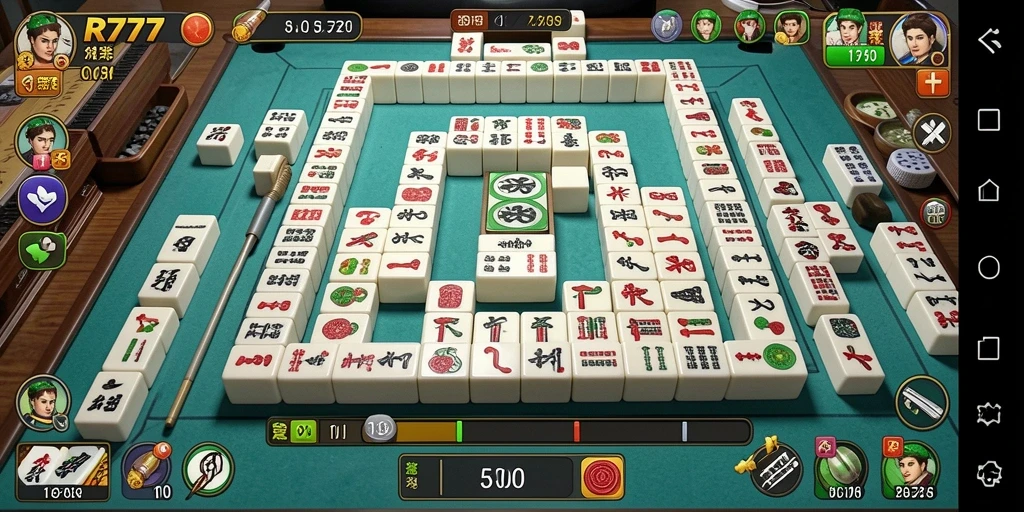 Screenshot gameplay Mahjong RR777 yang seru dan menantang.