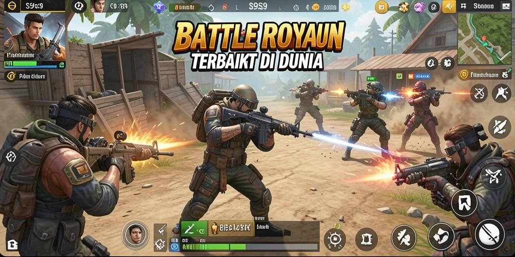 Gameplay intens S9S9 dalam mode Battle Royale yang menegangkan.