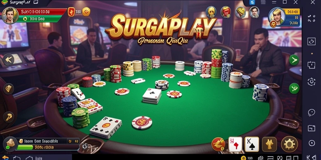 Tampilan gameplay menarik dari SURGAPLAY yang penuh aksi QiuQiu.