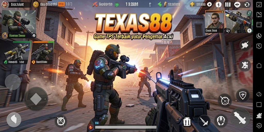 Tampilan dinamis gameplay TEXAS88 yang seru dan penuh aksi.
