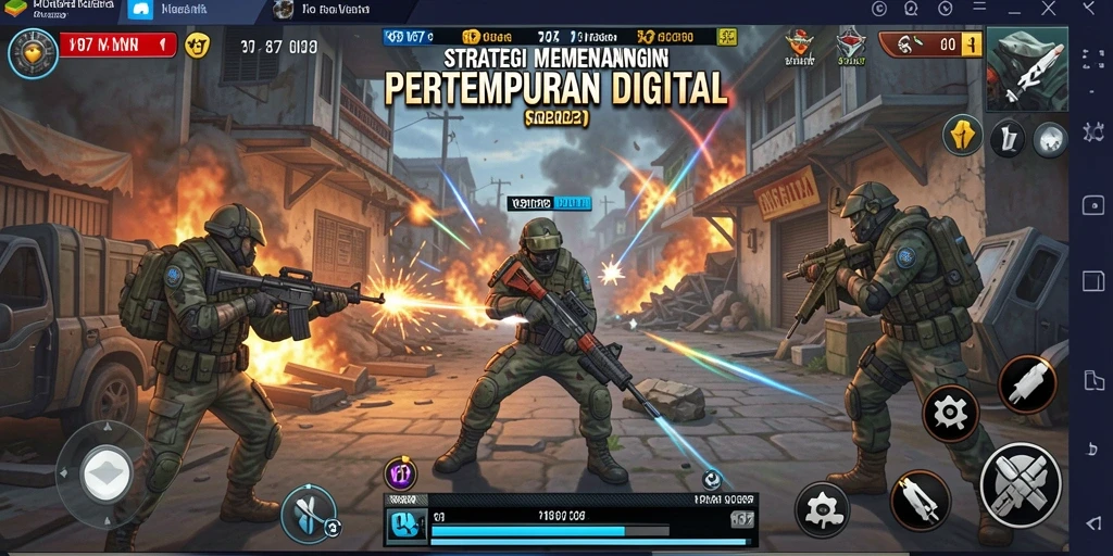 Gameplay V87 menampilkan pertempuran strategi yang mendebarkan.