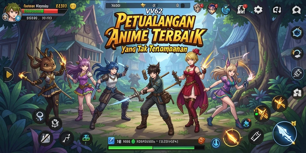 Tampilan gameplay yang menakjubkan dalam petualangan Anime.