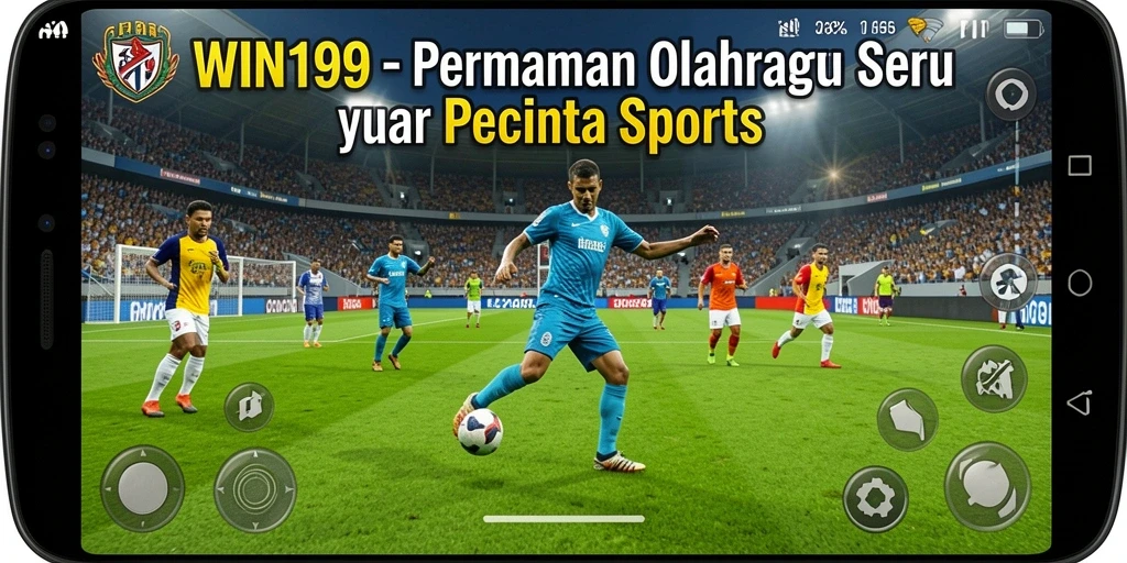 Screenshot utama WIN199 menampilkan aksi seru bermain olahraga.